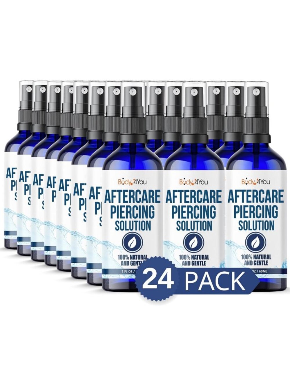 Sterile Saline Spray for Piercing Aftercare - Gentle Healing Solution Wash